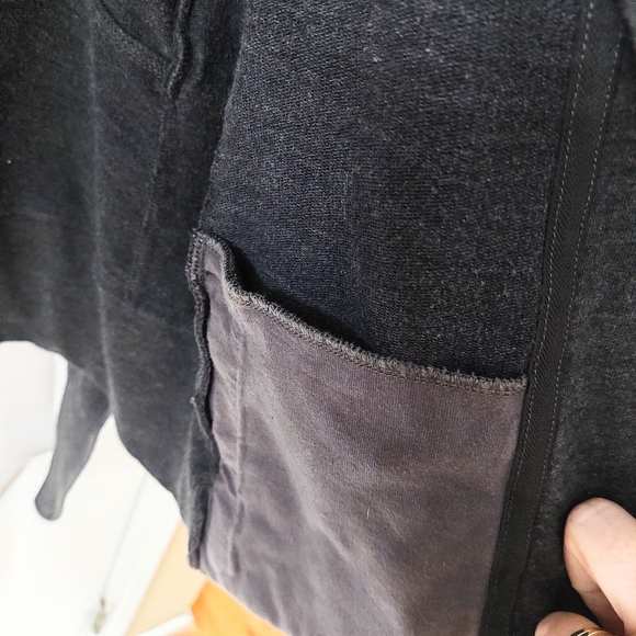 The North Face Dark Gray Open Front Cardigan M Jacket Athletic Tie Front - Picture 5 of 6